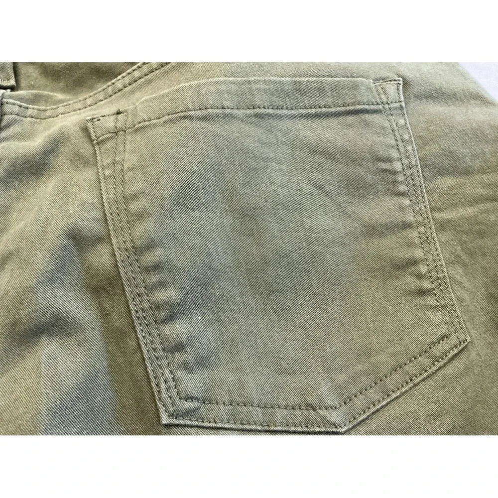 Banana Republic Pants Womens‎ 8A Green Twill Zip Leg Skinny Whispering Pine